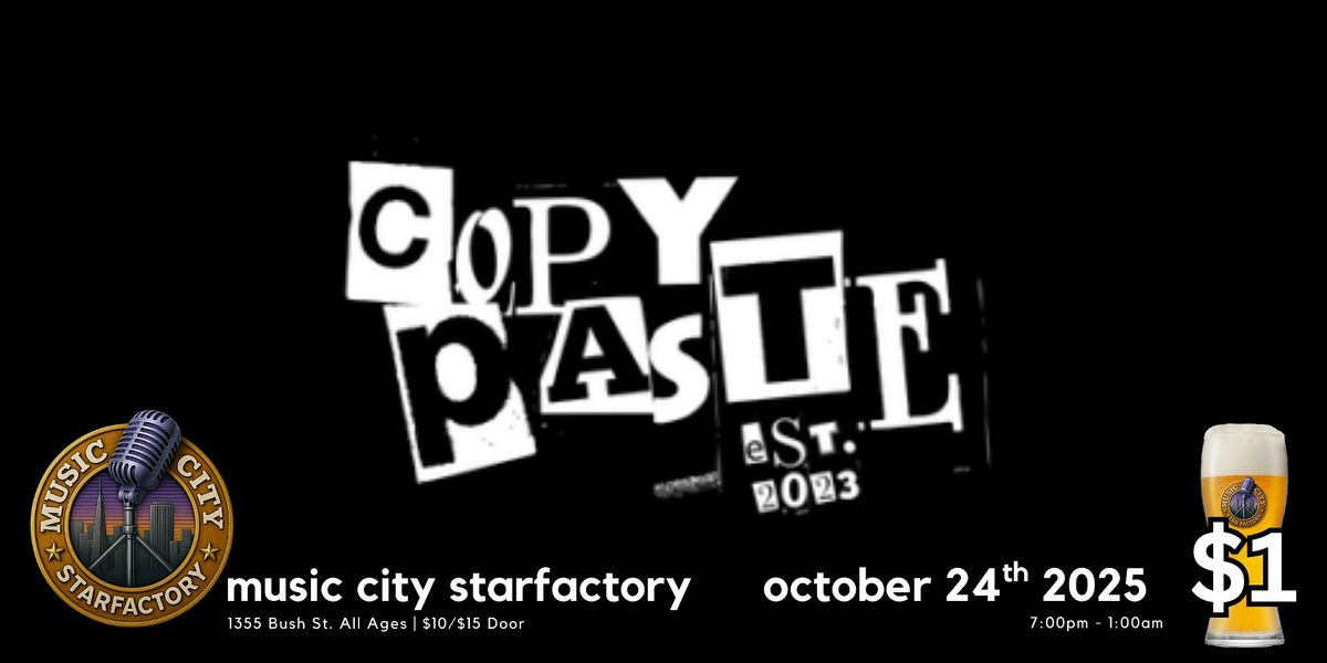 Copy\/Paste - Live at Music City Starfactory | Alt Pop