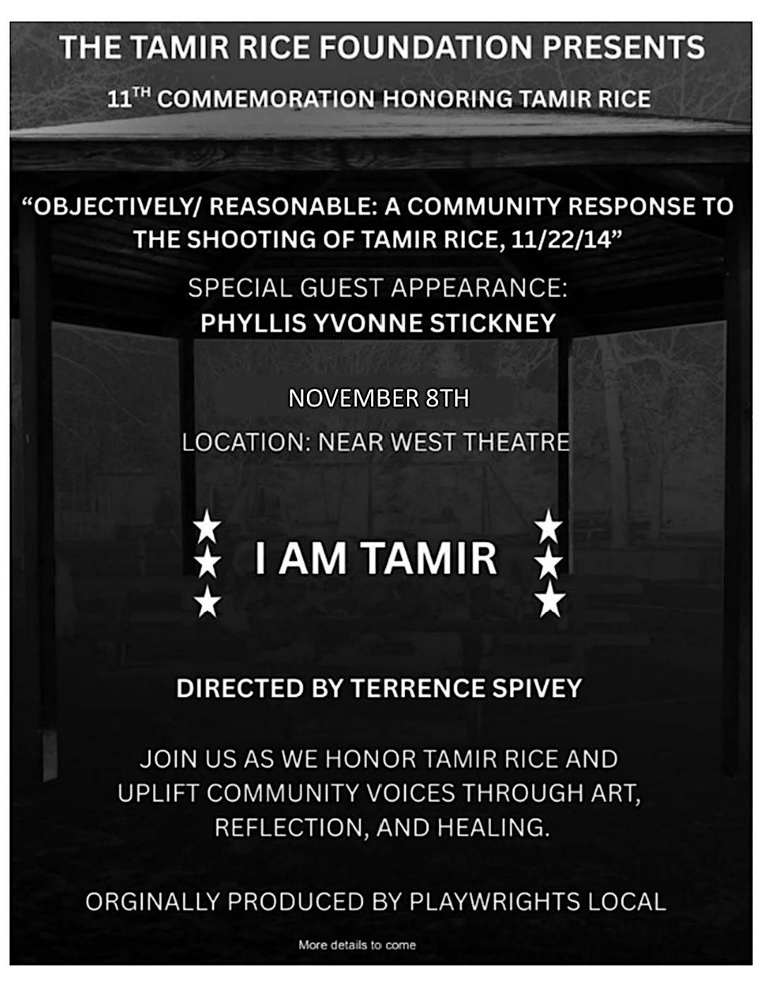 Honoring Tamir Rice: 11th Commemoration Theater Production