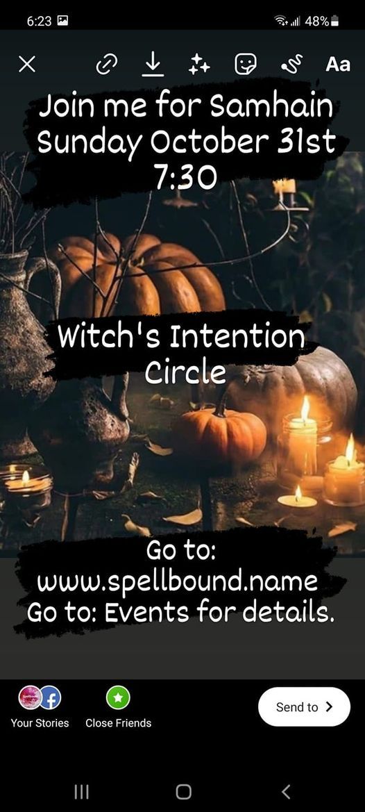 Witch's Intention Circle Samhain