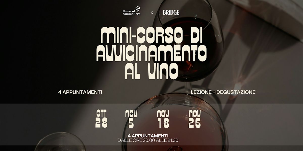 Mini-Corso di Avvicinamento al Vino-House of Sommeliers x Bridge Brew Bar