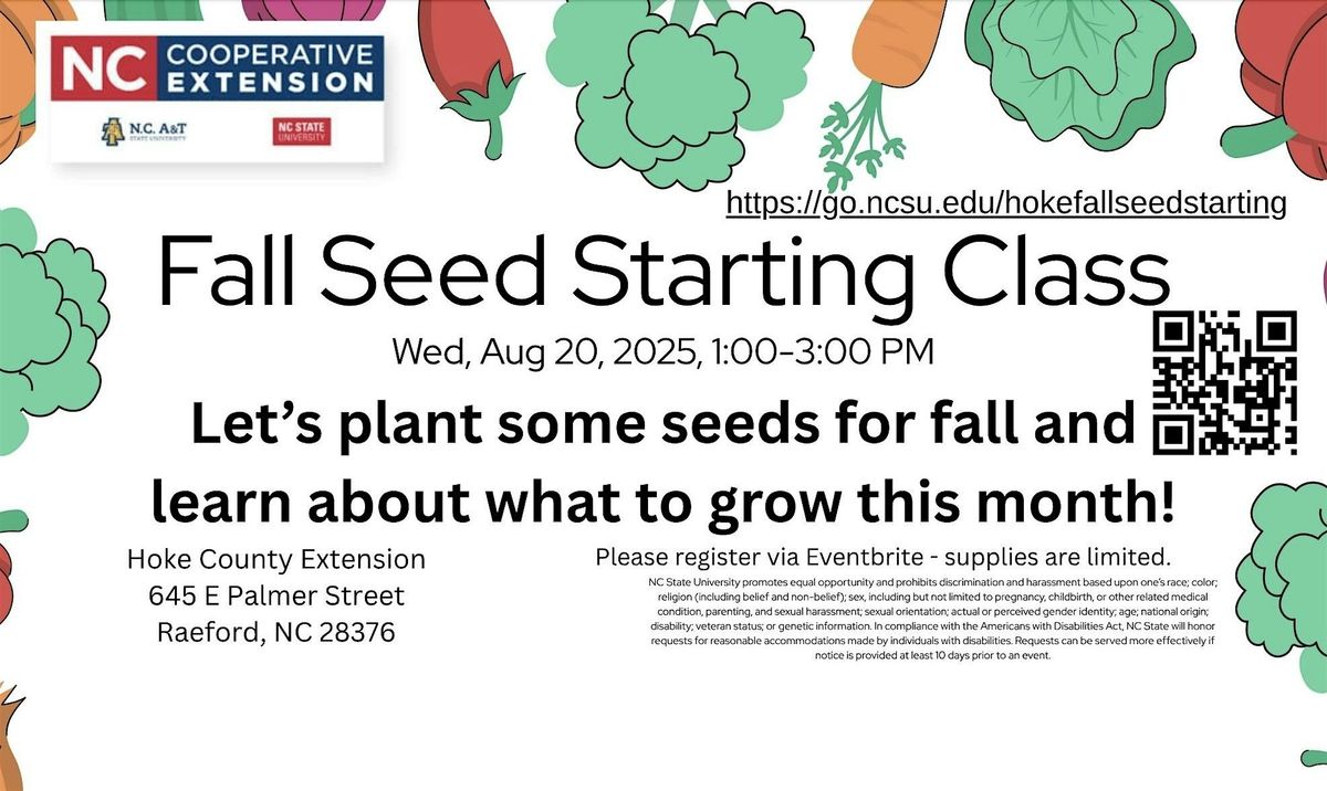 Fall Seed Starting Workshop