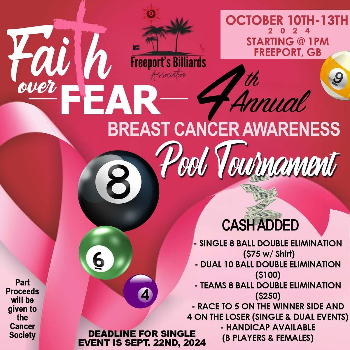 FAITH OVER FEAR Pool Tournament