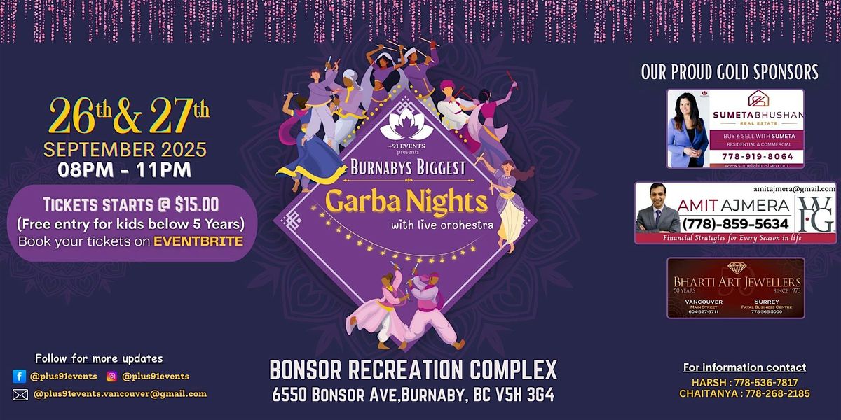 Garba Night - Metrotowns Biggest Navratri 26 & 27 September 2025 ...