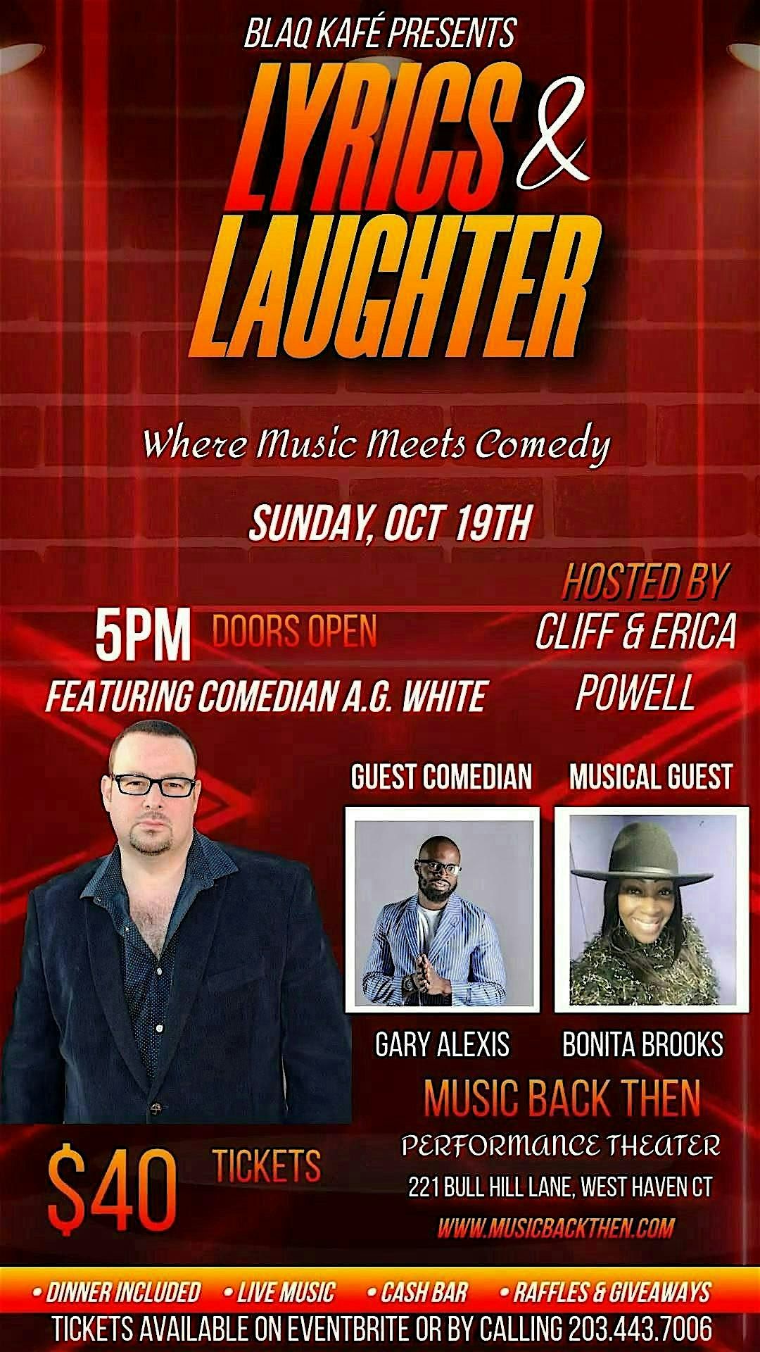 \u201cLYRICS & LAUGHTER\u201d WHERE MUSIC MEETS COMEDY
