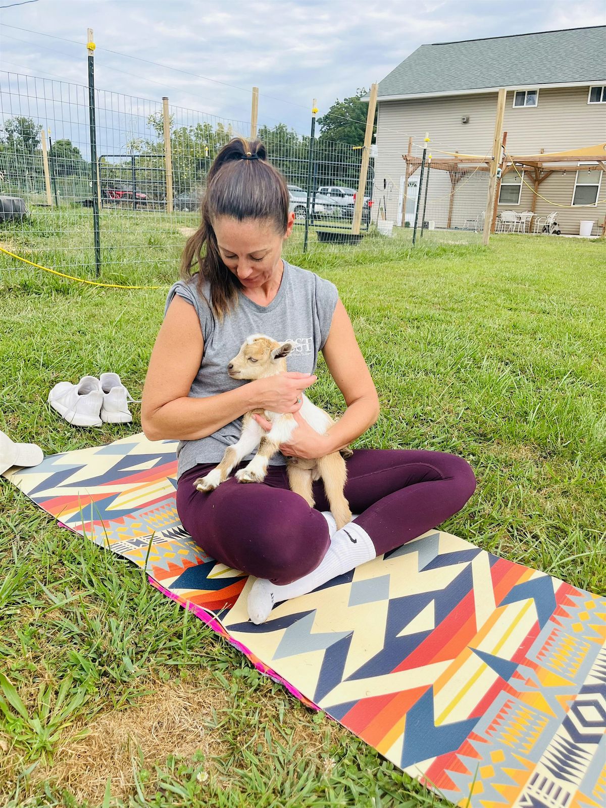 Sunset Stretching with Goats at Paradise Groves Farm