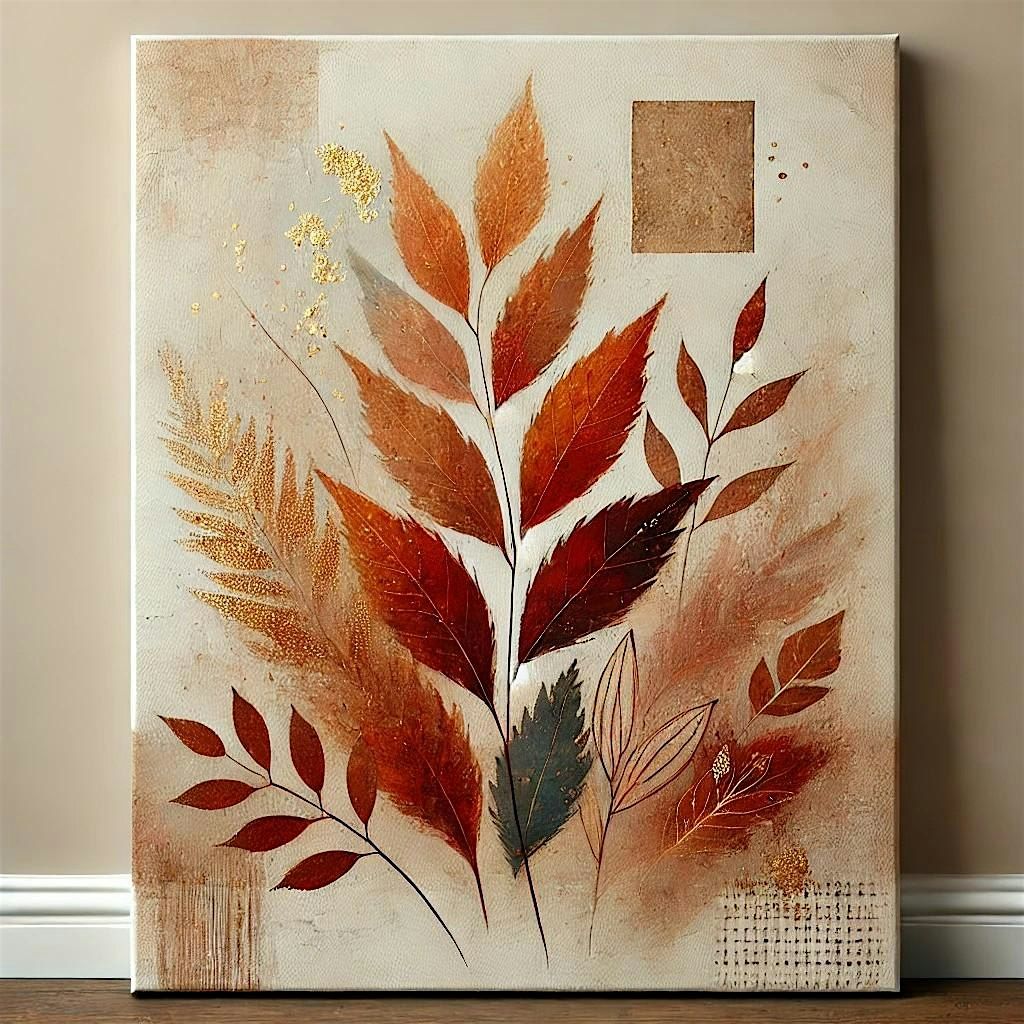 Abstract Fall Leaf Print Design | Heather Mattioni, instructor