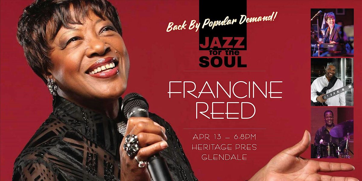 FREE JAZZ CONCERT - FRANCINE REED Quartet w\/Nicole Pesce (GLENDALE)