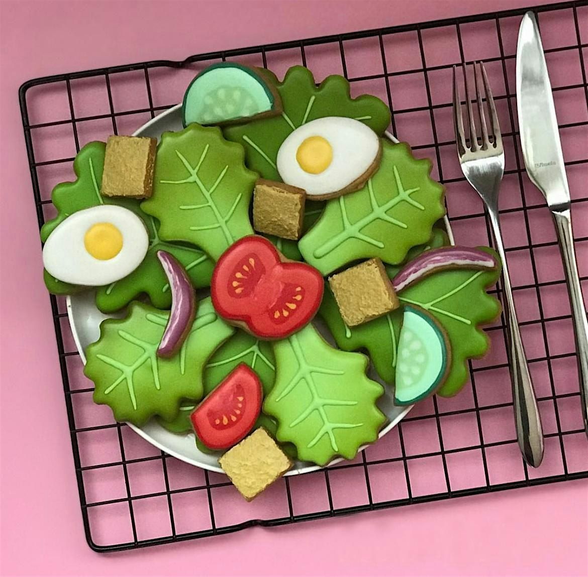 Lettuce Decorate Cookies - Salad Cookie Decorating Class with Mandy Metts