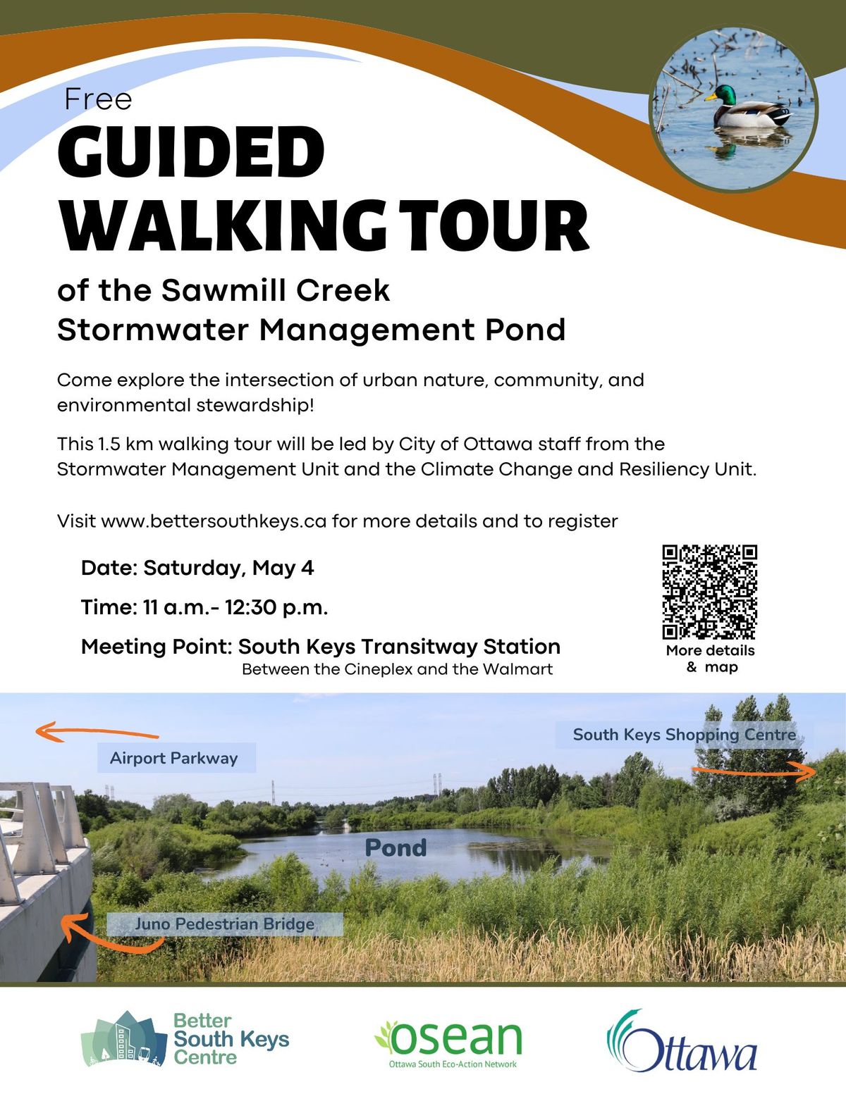 [EVENT IS FULL] Guided Walking Tour of the Sawmill Creek Stormwater Management Pond