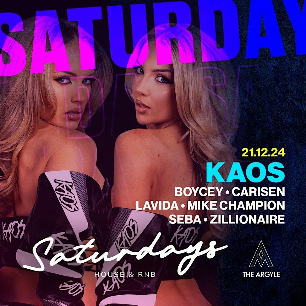 The Argyle Saturdays ft. KAOS \/\/ FREE & Discounted Entry \/\/ SYDVIP