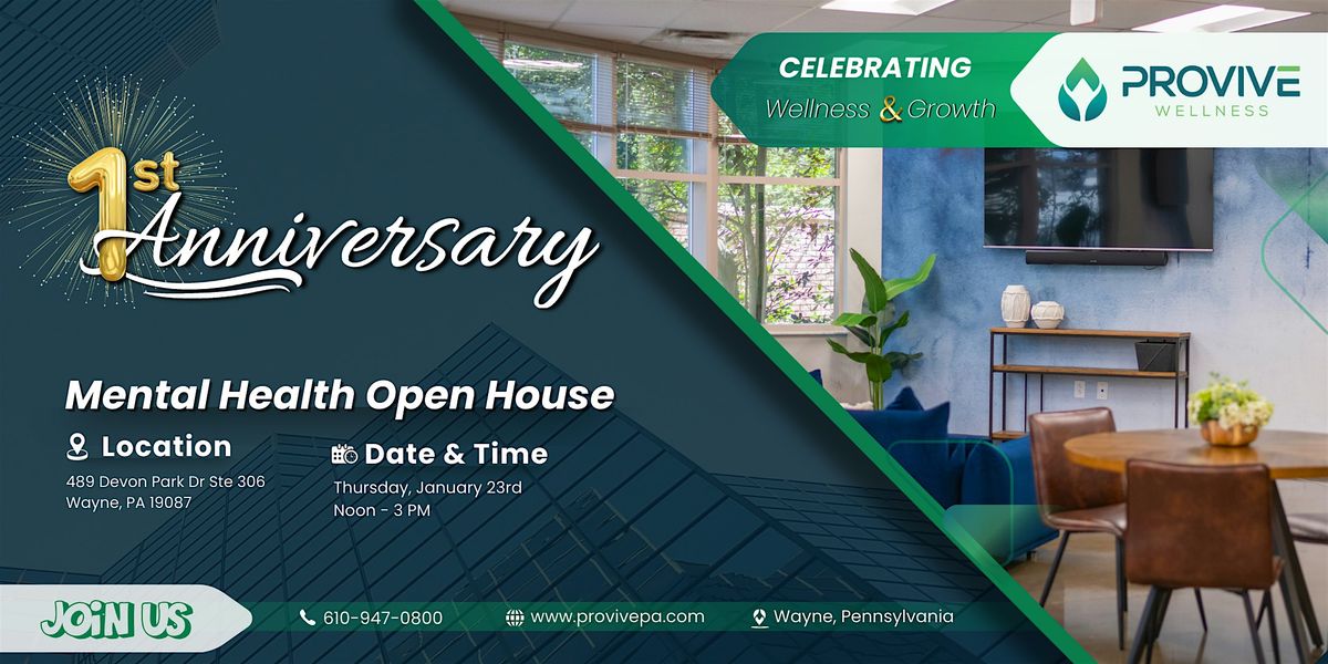 Provive Wellness Anniversary & Mental Health Open House