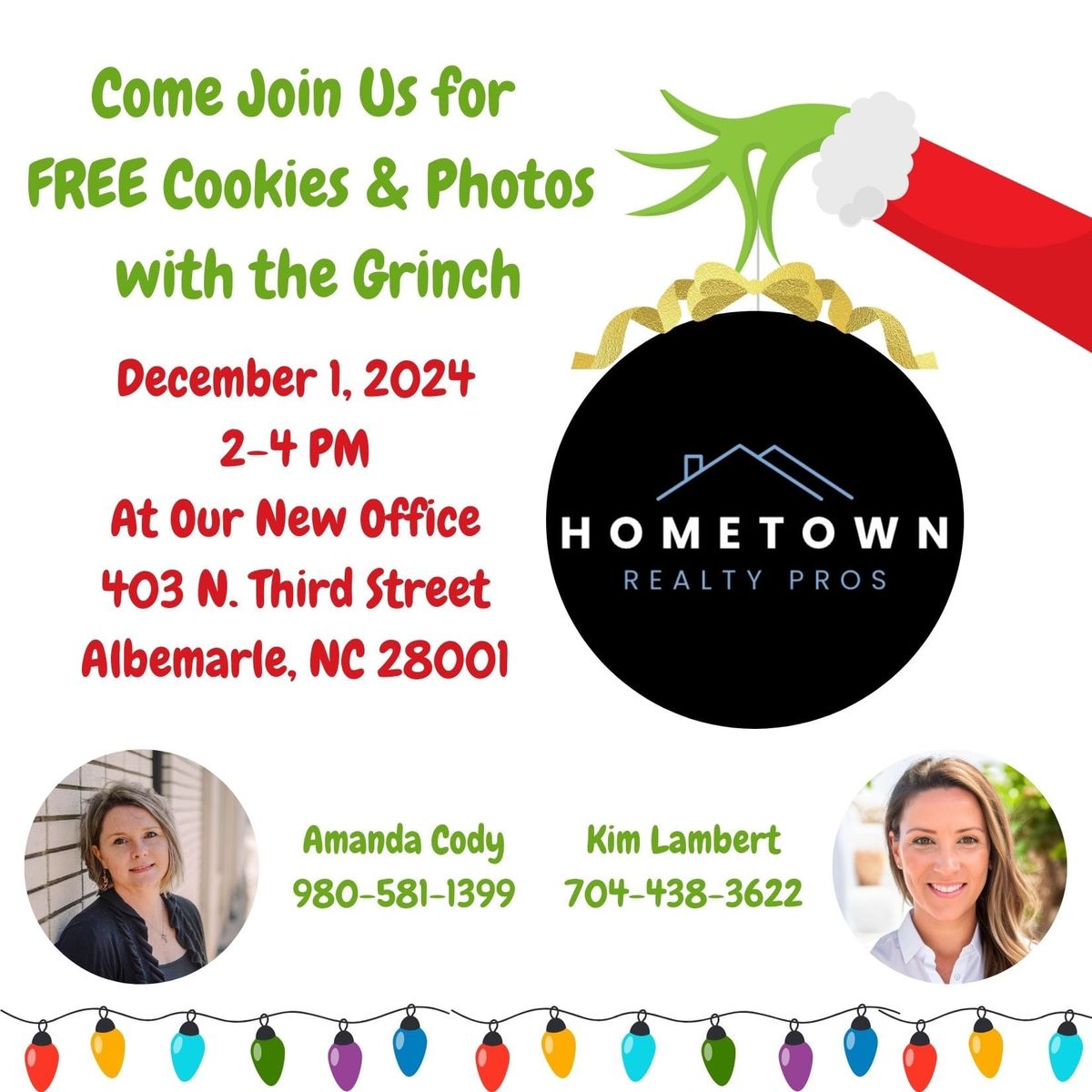 FREE Cookies & Pictures with the GRINCH! 