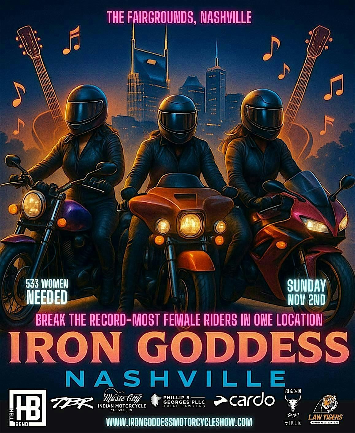 Iron Goddess Motorcycle Show - Nashville LETS BREAK A RECORD