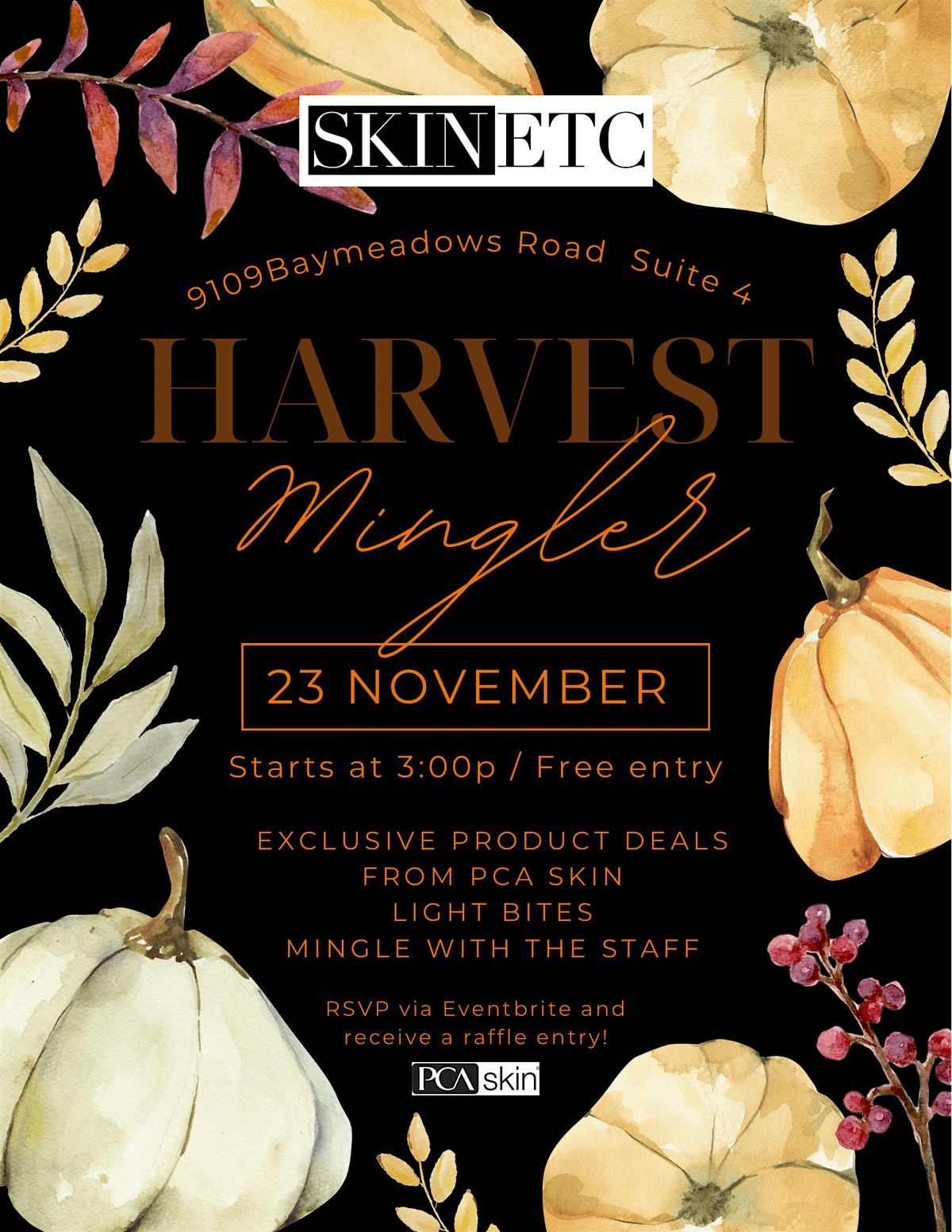 Skin ETC Spa's HARVEST MINGLER: Glow Into Gratitude