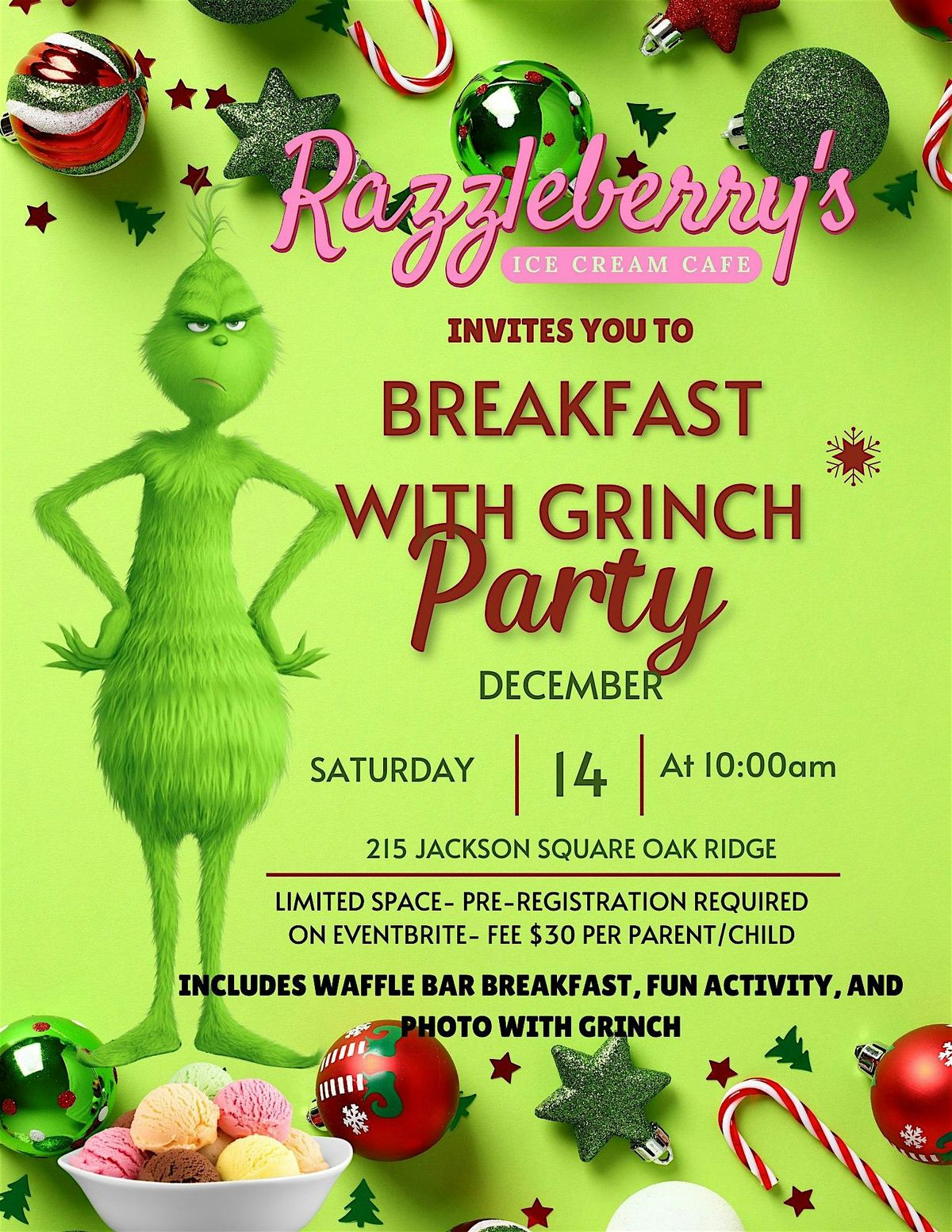 Breakfast with Grinch Party