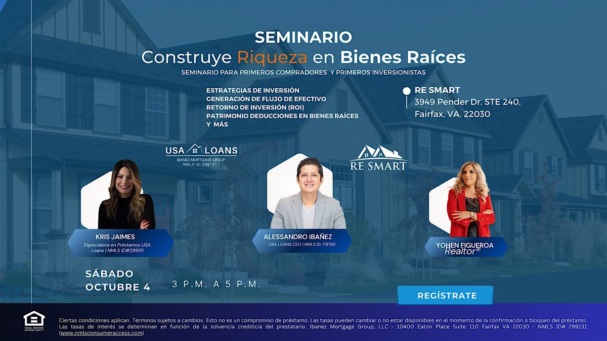 Construye Riqueza en Bienes Raices | Oct 4th