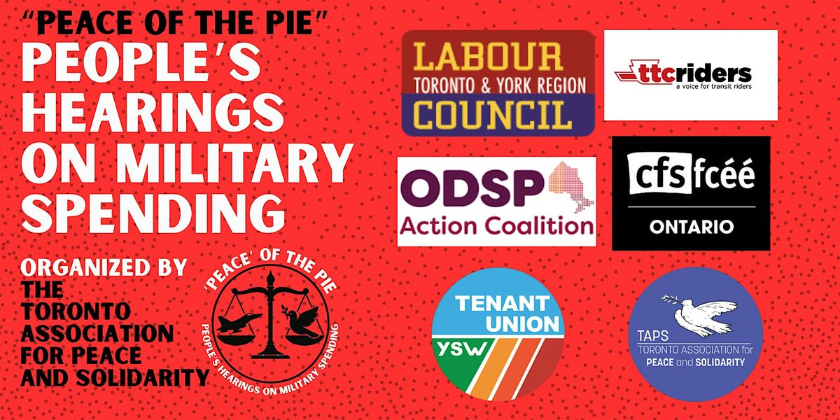"Peace of the Pie": People's Hearings on Military Spending