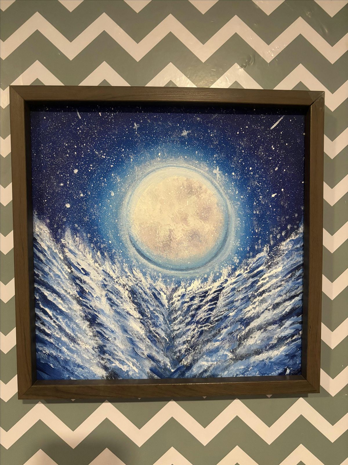 Beginner Winter Moon Painting Tutorial