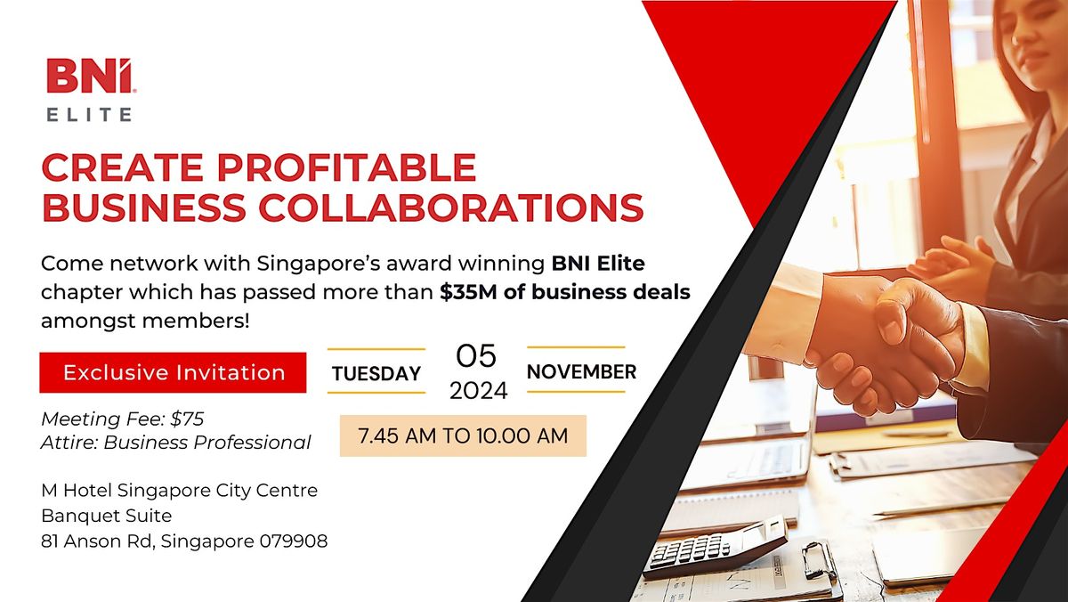 BNI Elite Business Networking Event [November 2024]