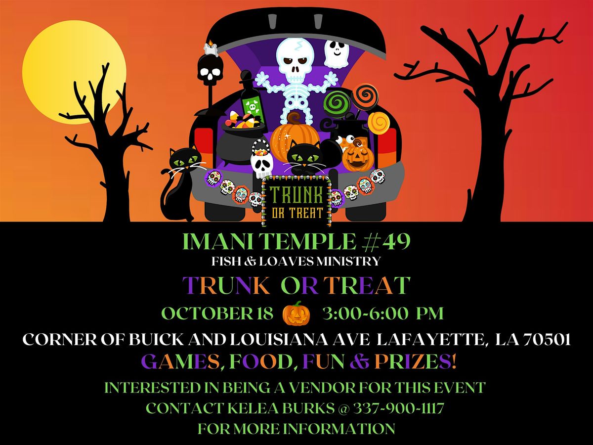 Trunk or Treat Vendors Needed