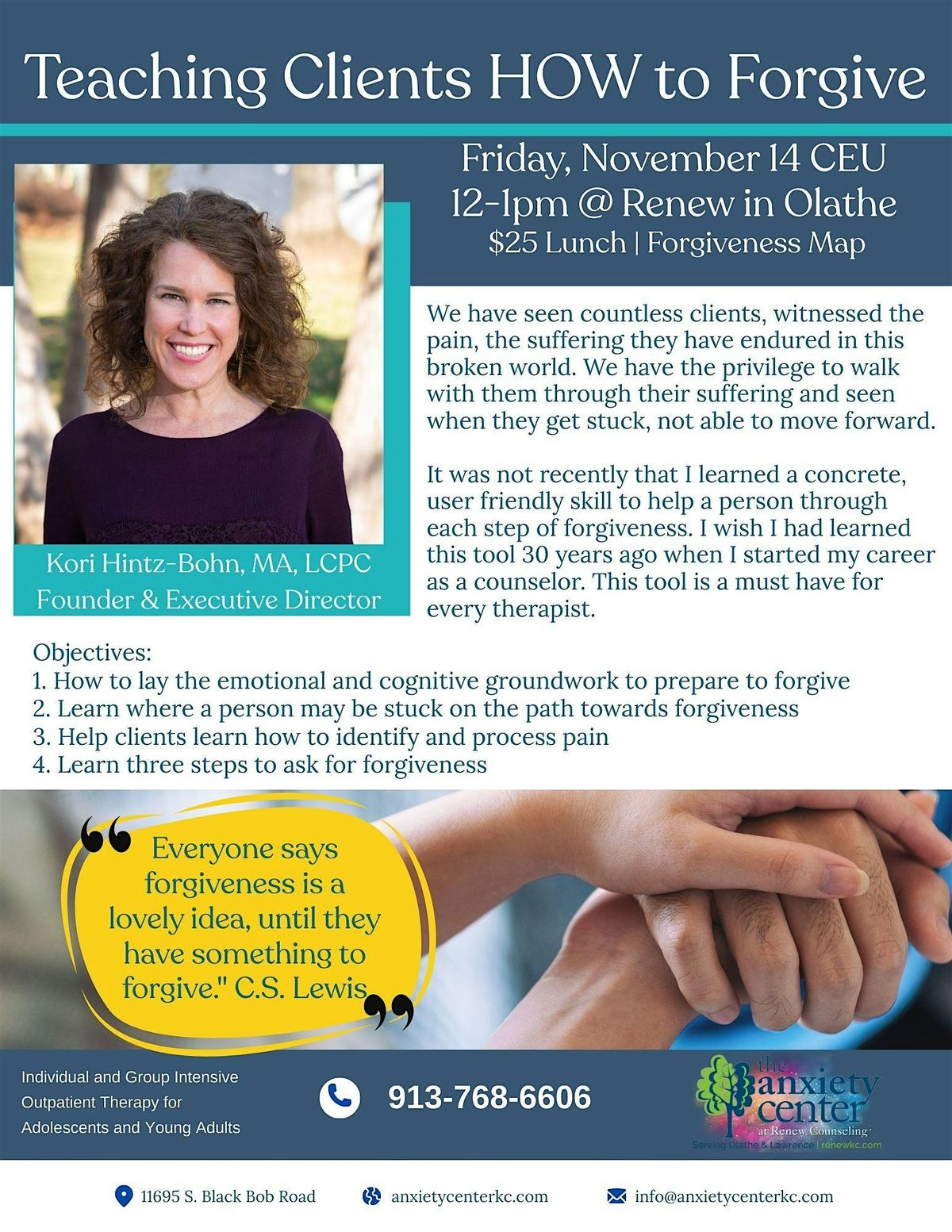 Teaching Clients HOW to Forgive: 1 Hour CEU