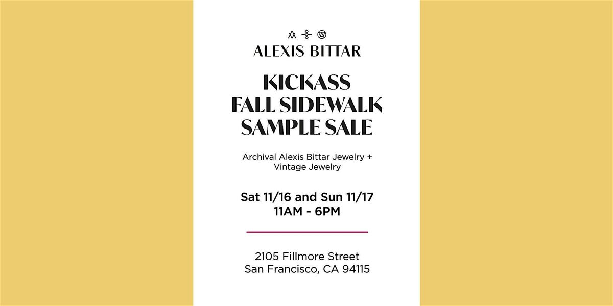 Alexis Bittar Fall Sidewalk Sample Sale