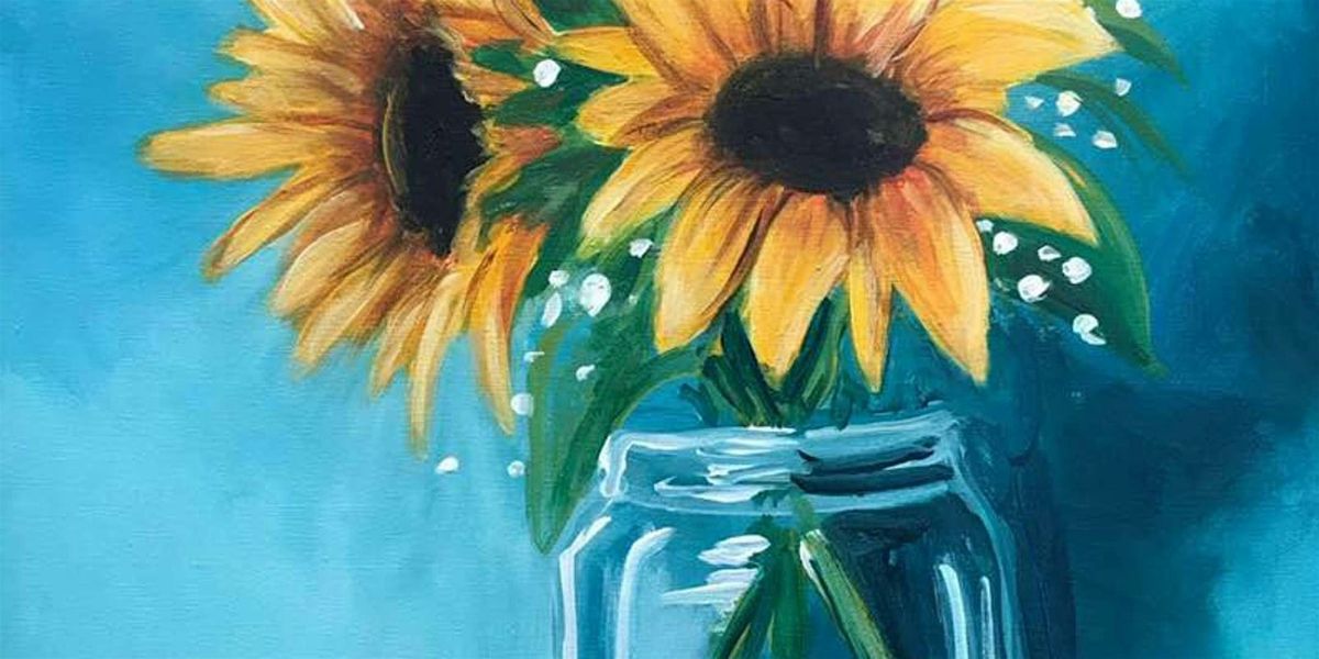 Sunflowers in a Glass - Paint and Sip by Classpop!\u2122