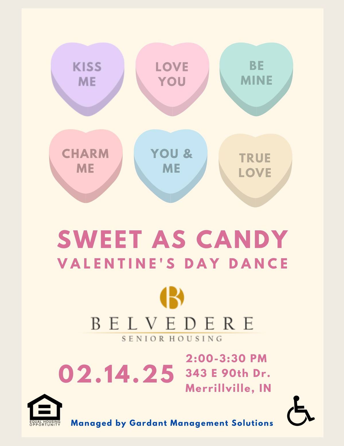 Sweet as Candy Valentine's Day Dance at Belvedere Senior Housing 