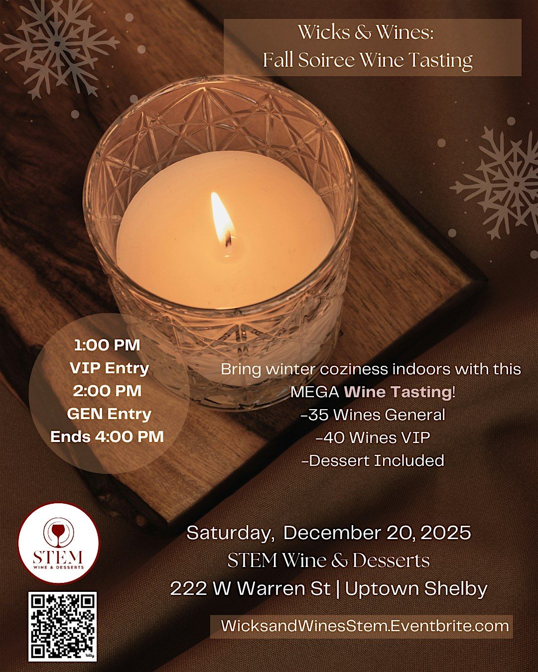 Wicks & Wines Winter Soiree- Wine Tasting