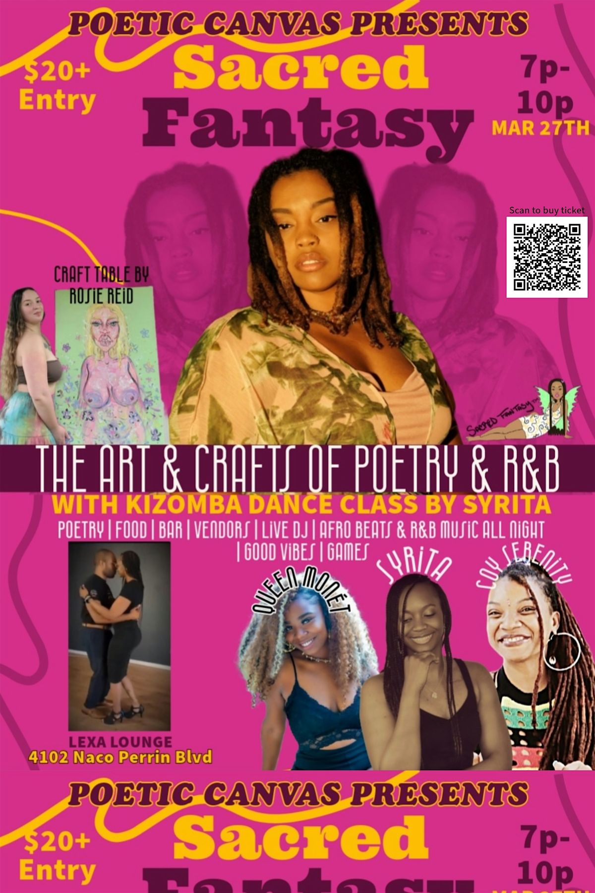 Poetic Canvas Presents The Art & Crafts of Poetry Art Auction w\/ Kizomba