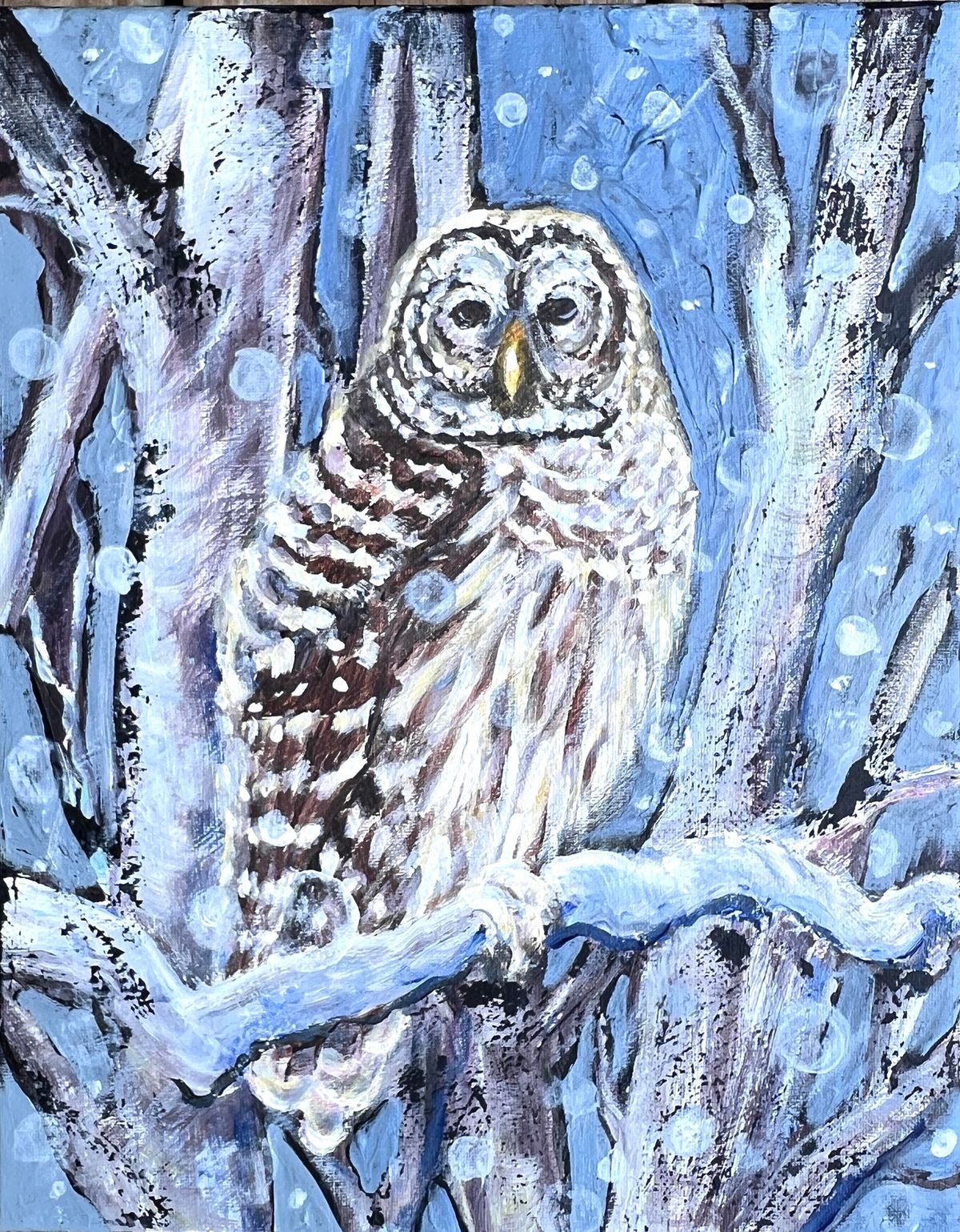 Fresh Paint Fridays Winter owl