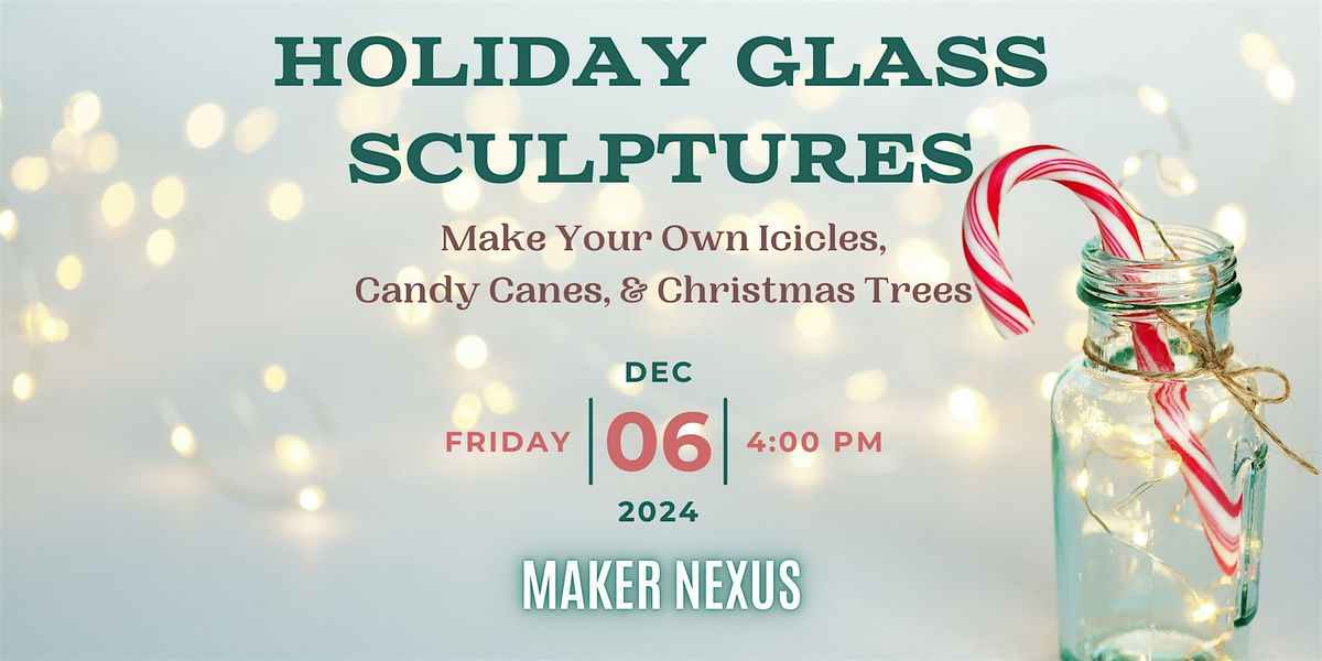 Holiday Glass Sculptures - Icicles, Candy Canes, & Christmas Trees