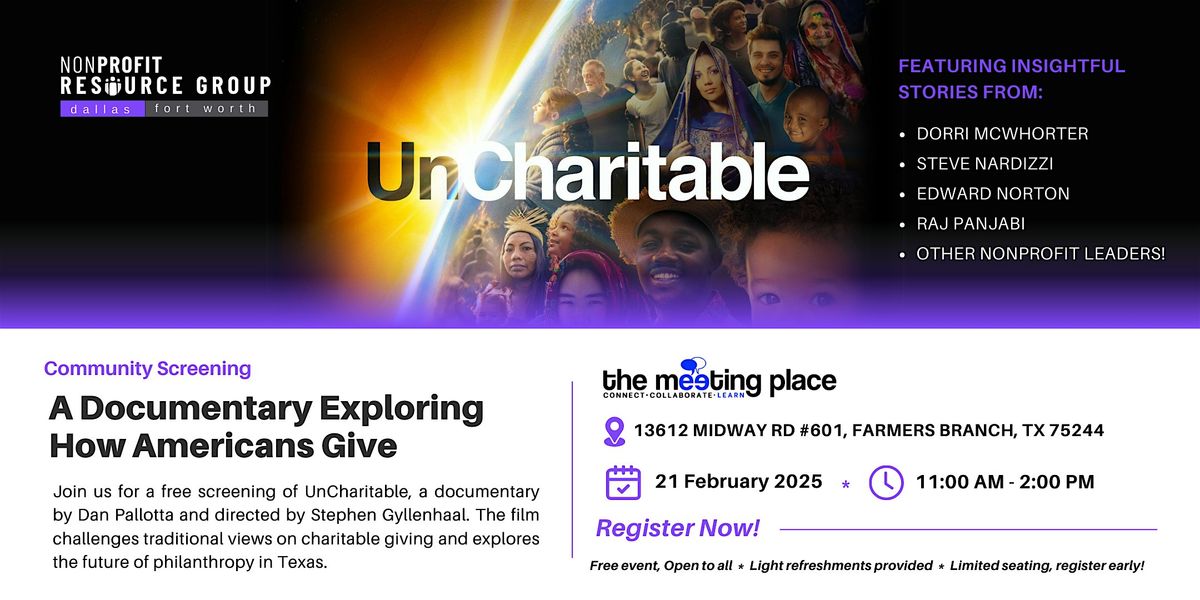 Free screening of the Uncharitable Documentary