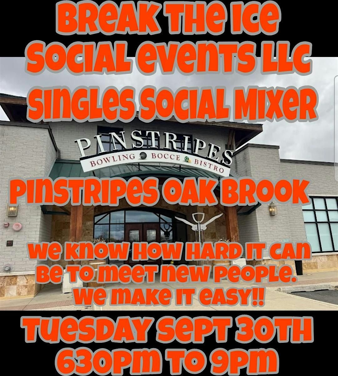 Singles Social Mixer Oak Brook Pinstripes