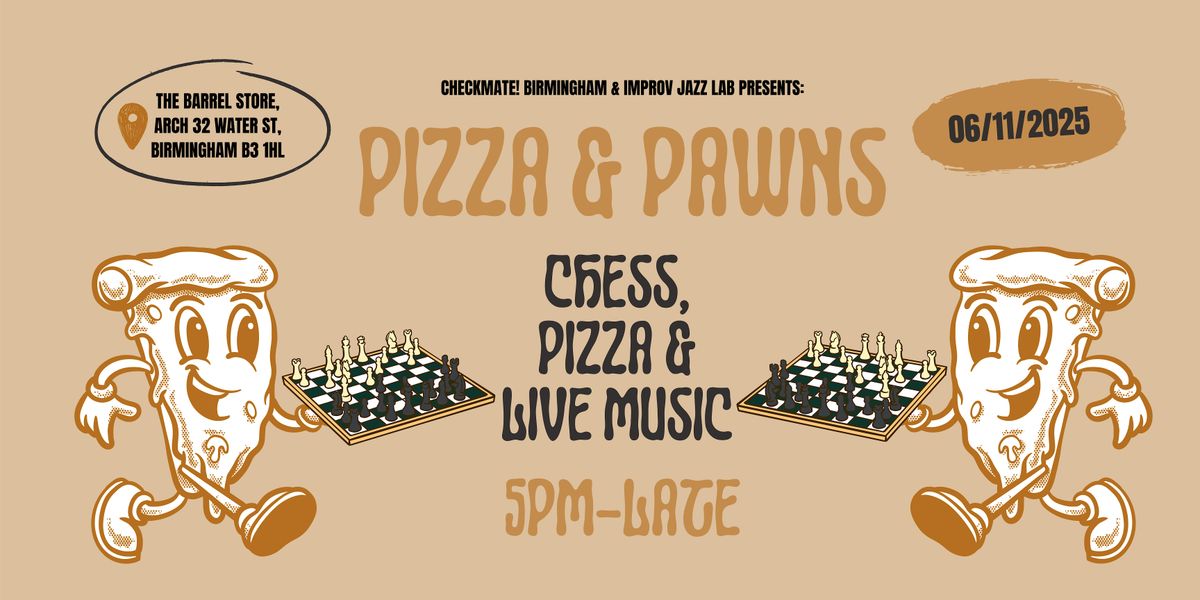 Checkmate Birmingham x Improv Jazz Lab: Pizza & Pawns