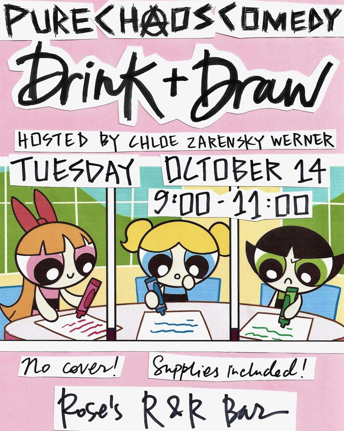 Drink and Draw at Rose's R&R Bar - No cover!