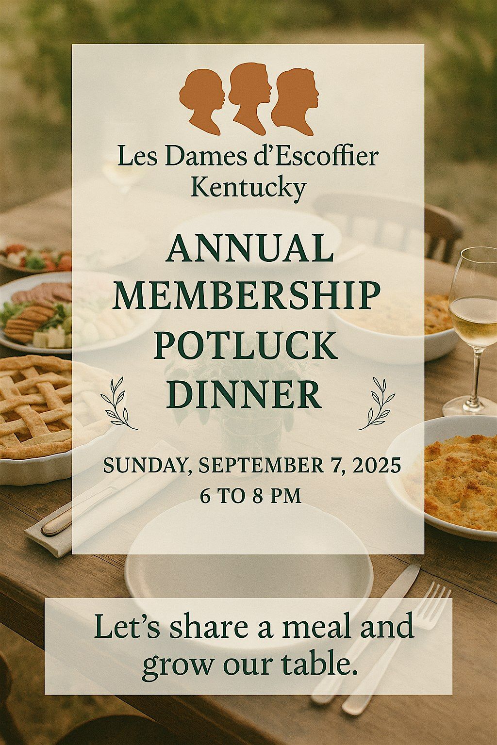 Les Dames Kentucky Annual Member Meeting & Potluck Dinner