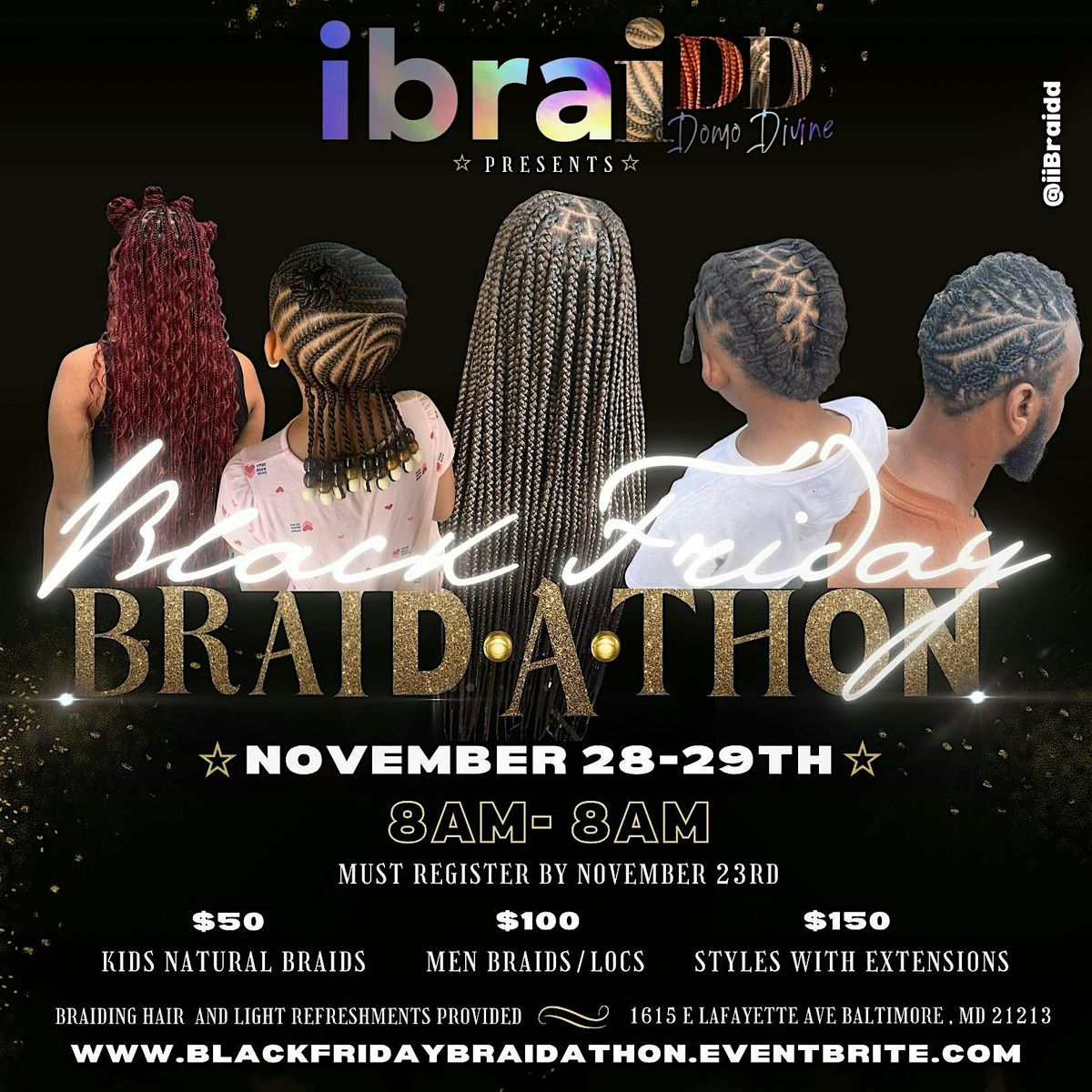 The Braidathon: 24 hrs of Braiding by iiBraidd