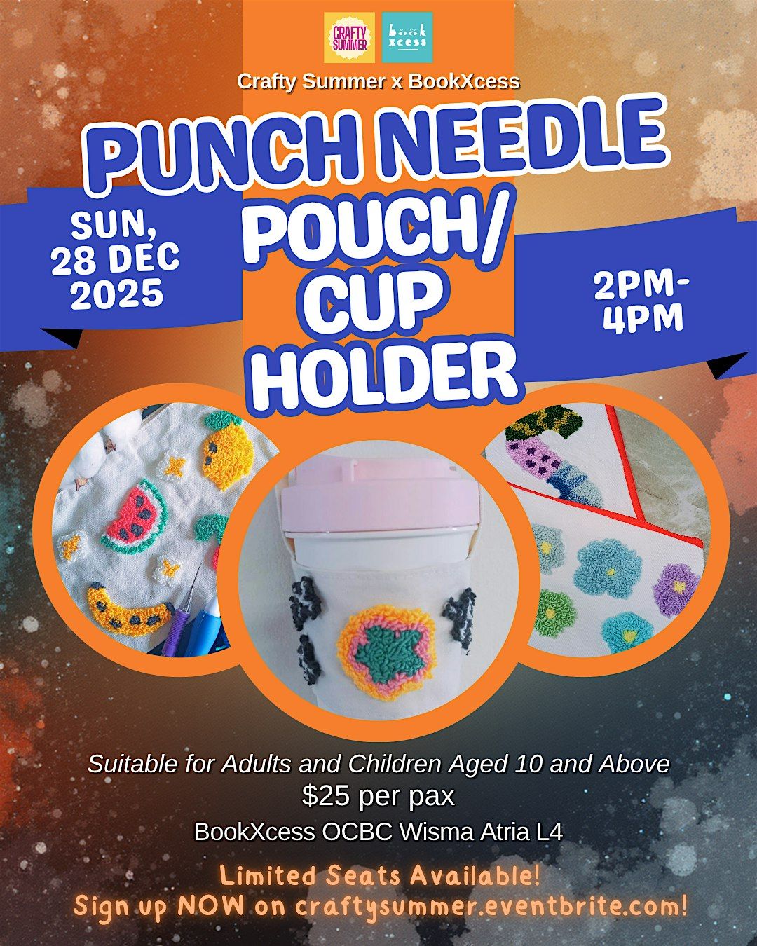 [Crafty Summer X BookXcess] Punch Needle Pouch \/ Cup Holder
