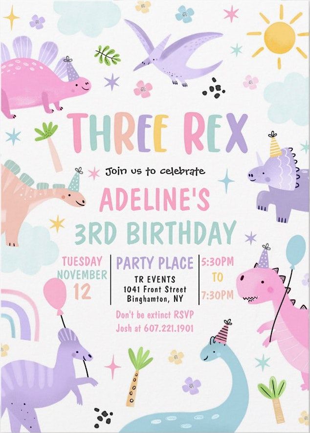 Adeline Turns Three-Rex