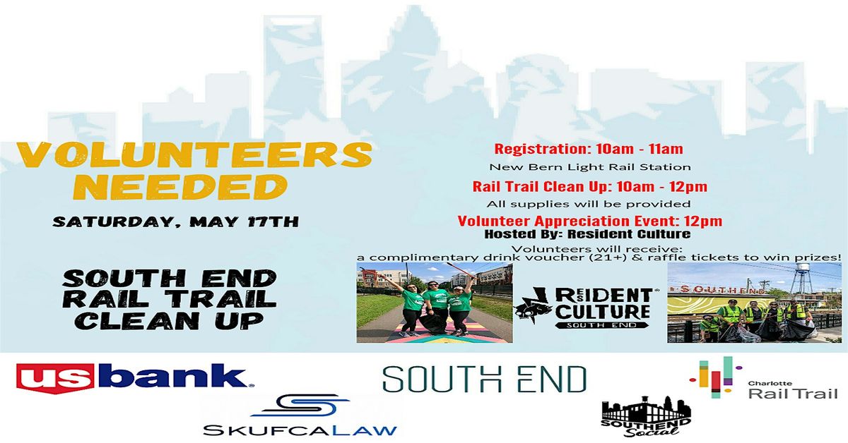 South End Rail Trail Clean Up - May 17th