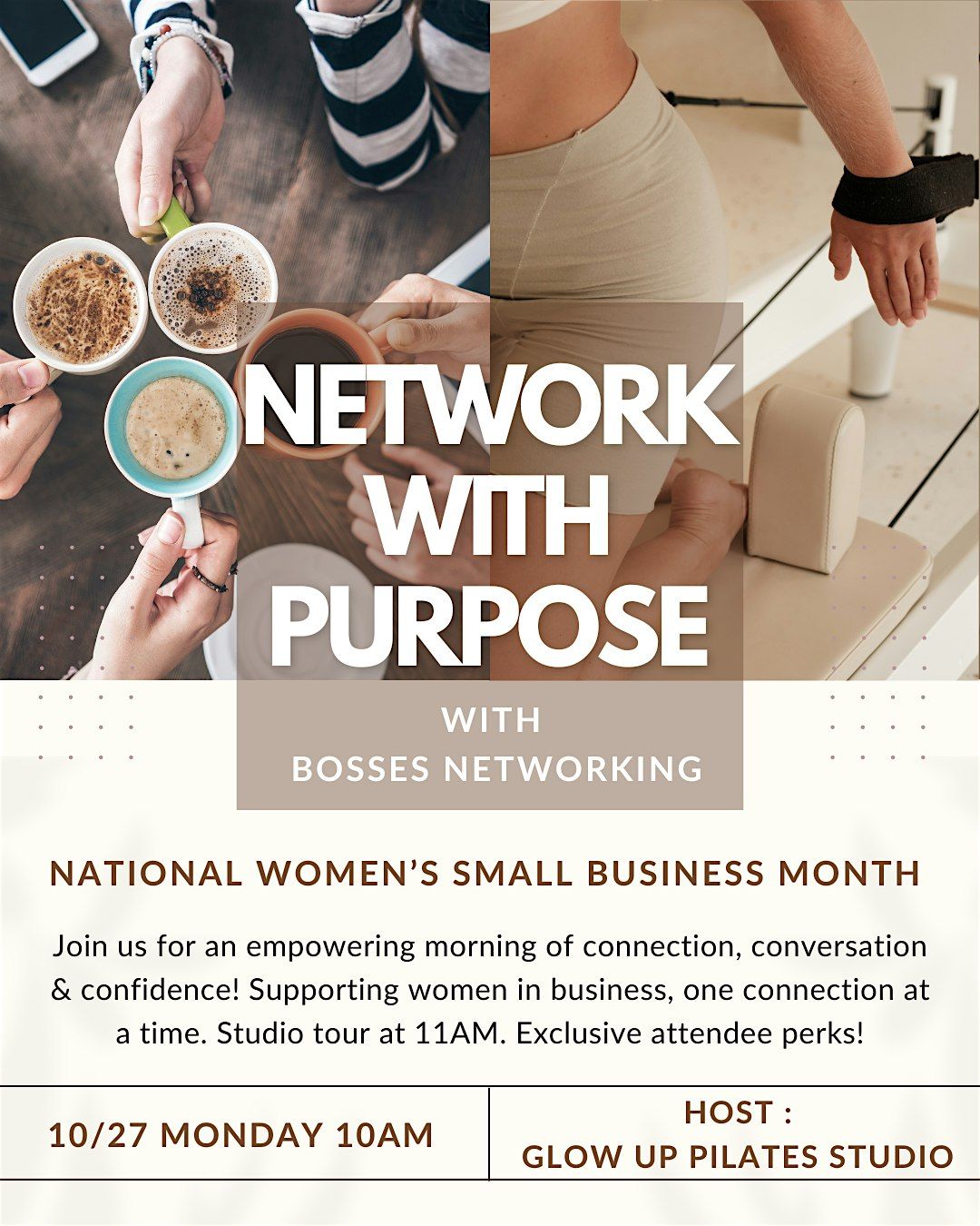 Bosses Networking Pop Up at Glow Up Pilates Studio