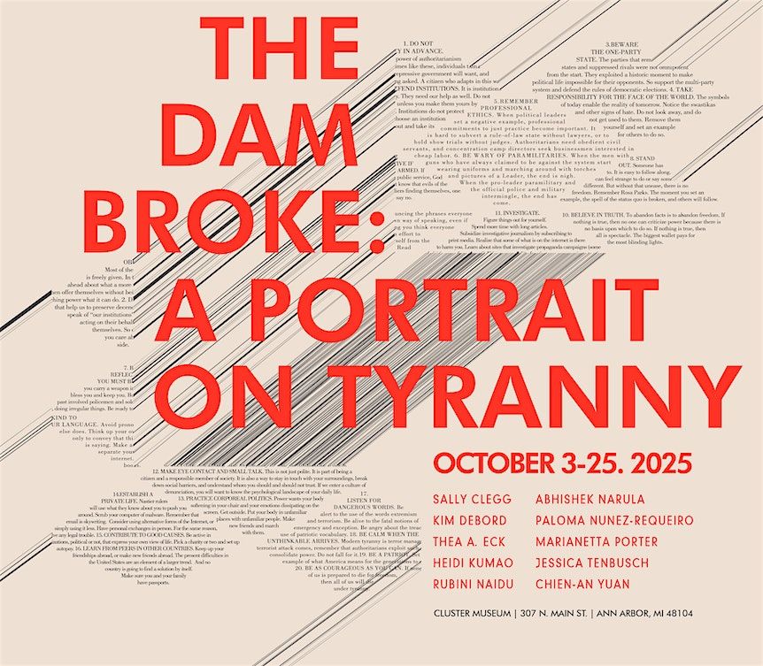 CLUSTER Museum: Art Opening for The Dam Broke