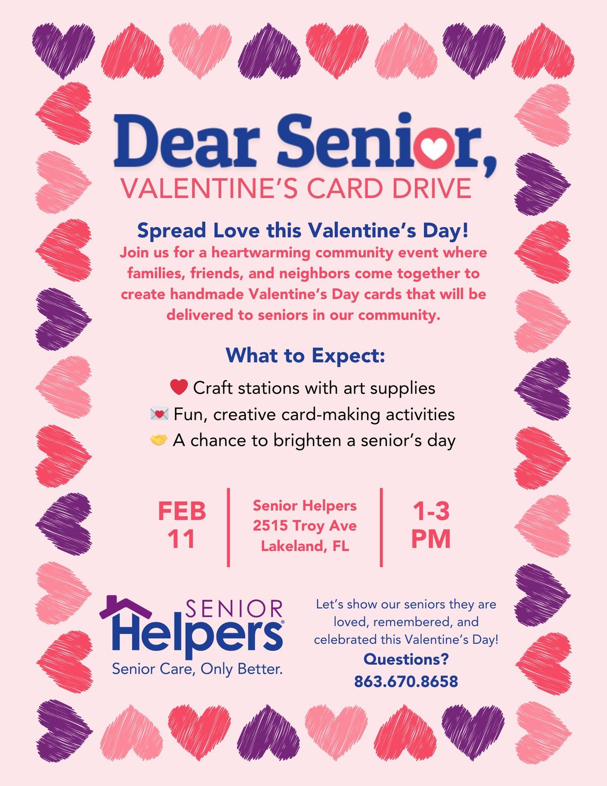 Dear Senior, Valentine's Card Making Event