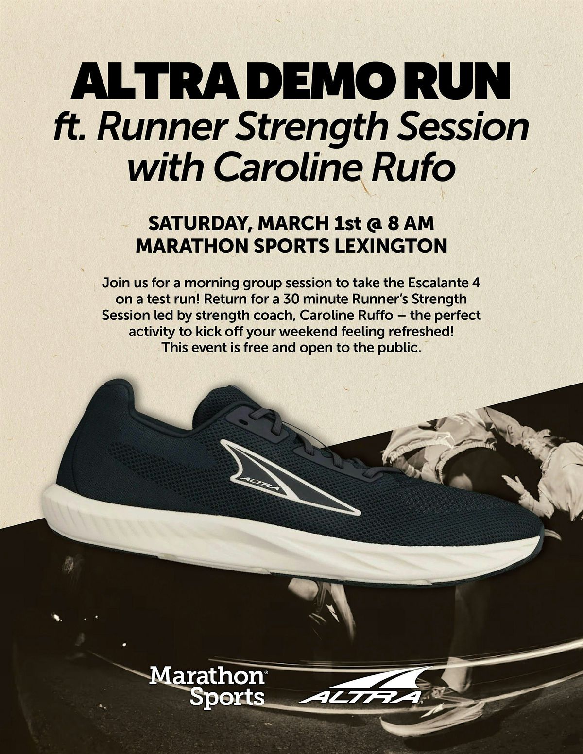 Altra Demo Run ft. Runner Strength Session with Caroline Rufo - Lexington