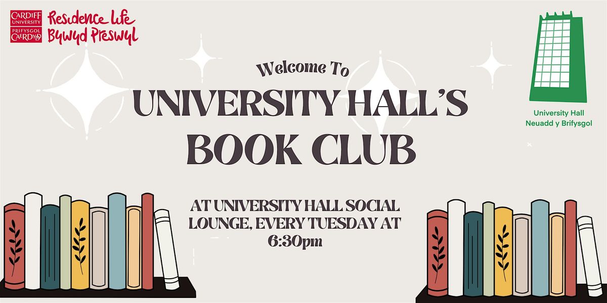 University Hall Book Club \u00a6 Clwb Llyfrau Neuadd y Brifysgol