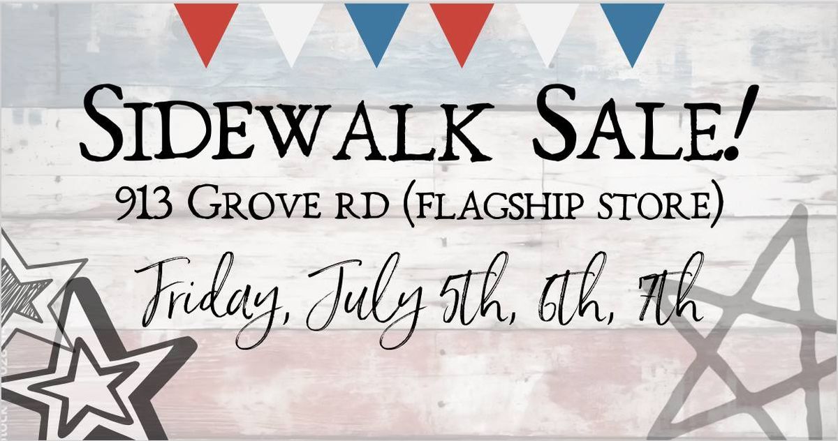 Sidewalk Sale at Grove Rd!