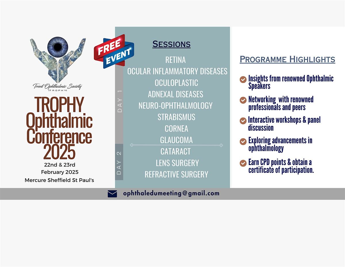 TROPHY OPHTHALMIC CONFERENCE-Mercure Sheffield FEBRUARY 2025