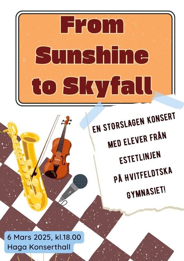 From Sunshine to Skyfall \u2013 konsert med elever fr\u00e5n Hvitfeldtska