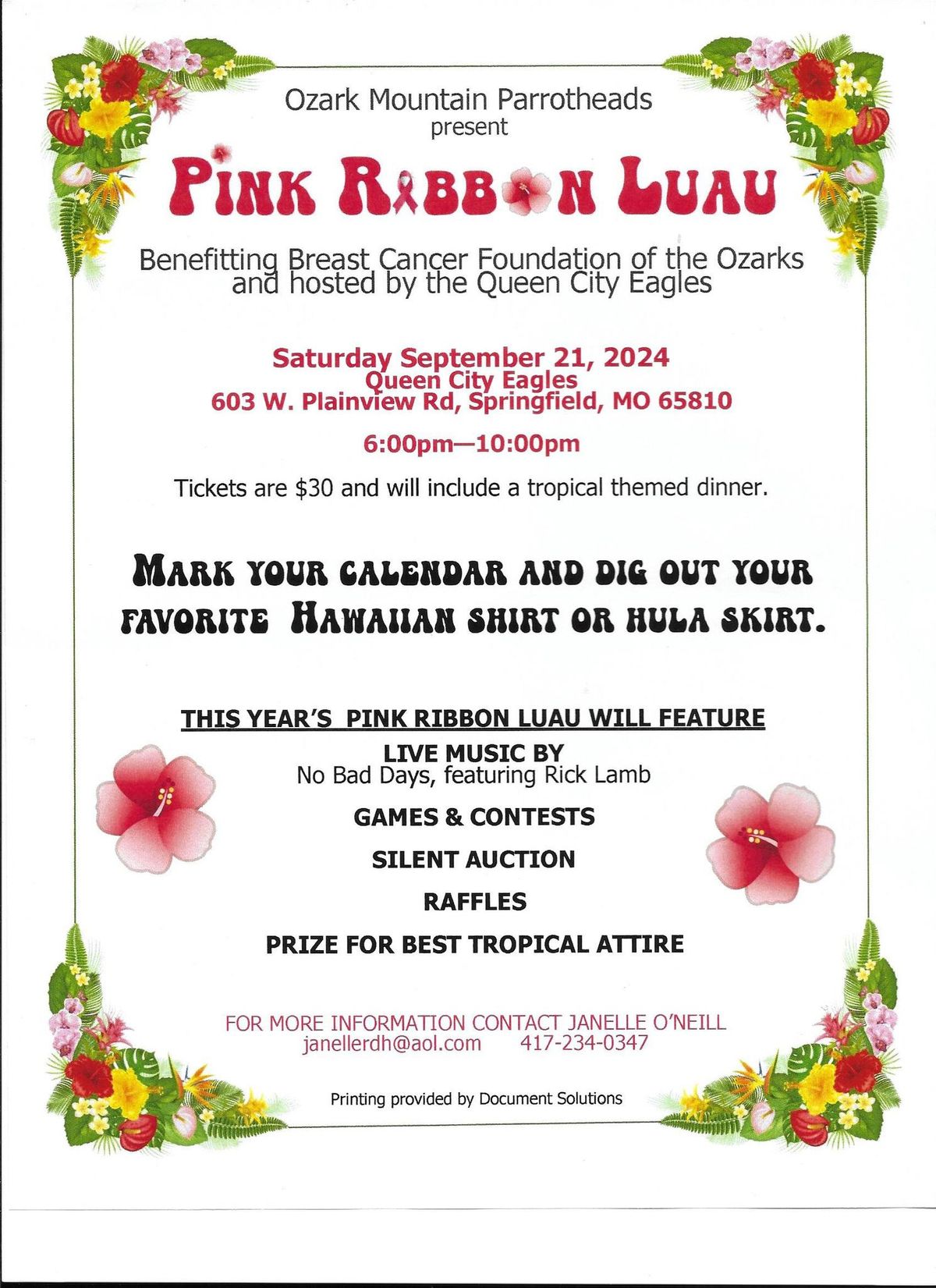 Pink Ribbon Luau 2024